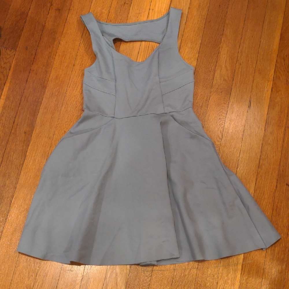 A-line Gray Cocktail Dress